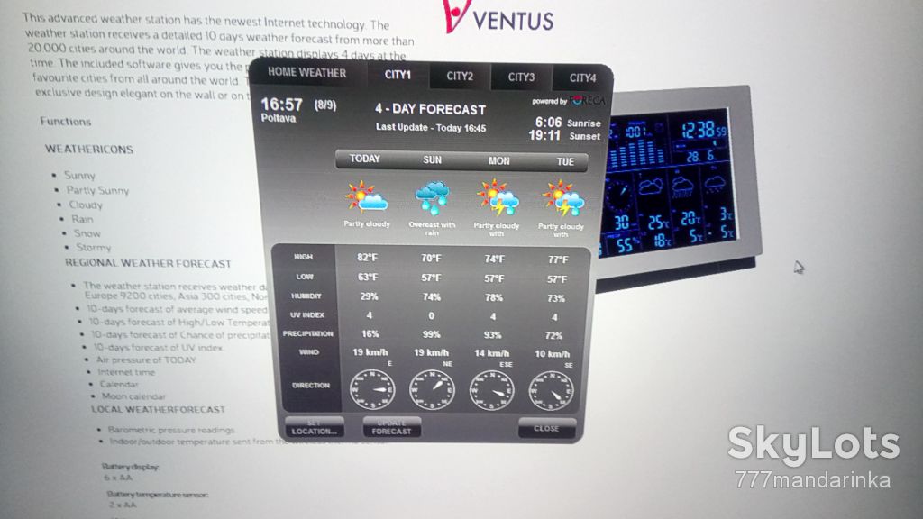 ХАЛЯВА!!!!!!!!!!! INTERNET МЕТЕОСТАНЦИЯ VENTUS W194 799 ГРИВЕН - фото фото фото 5