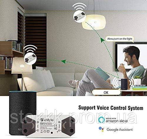 Переключатель  eMylo Smart WiFi 10А Wi-Fi Smart Life Уценка - фото фото фото 1