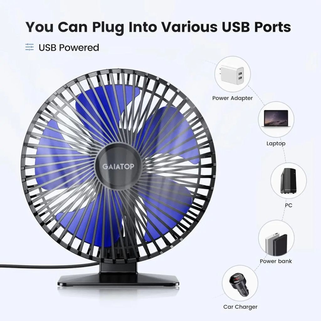 Мощный USB-вентилятор GAIATOP TF61, 13.5cm, 3 скорости, USB 5V 1m - фото фото фото 2