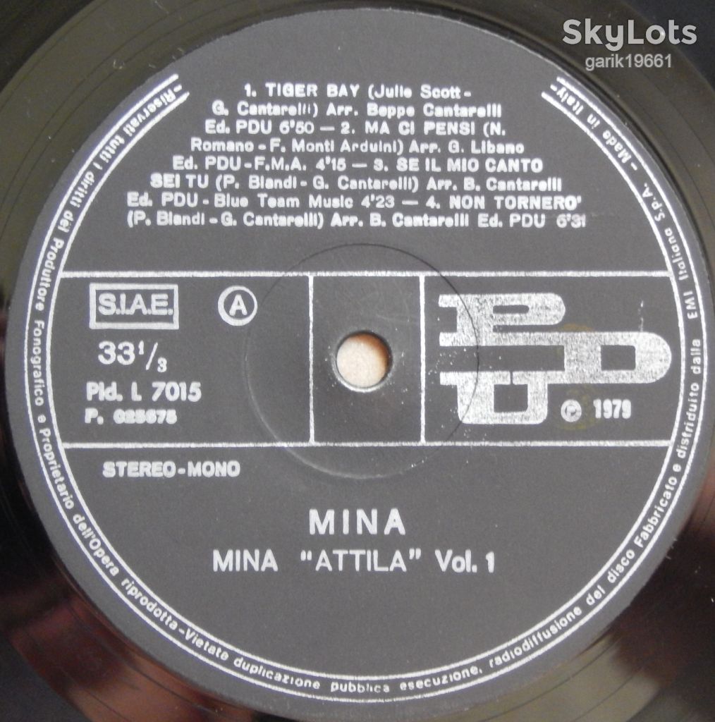 Mina – Attila  (PDU – Pld. L 7015/16, Italy) EX+/EX+/EX+ - фото фото фото 3