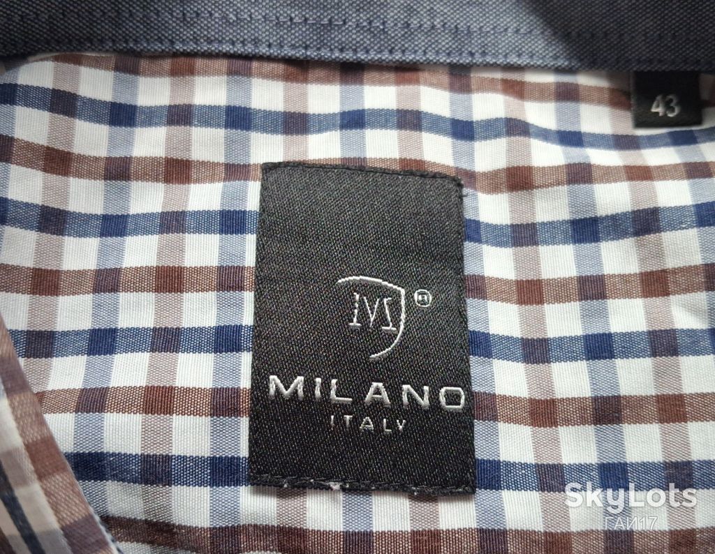 Рубашка от бренда «Milano Italy»/Germany/42/Клетка/Оригинал. - фото фото фото 9