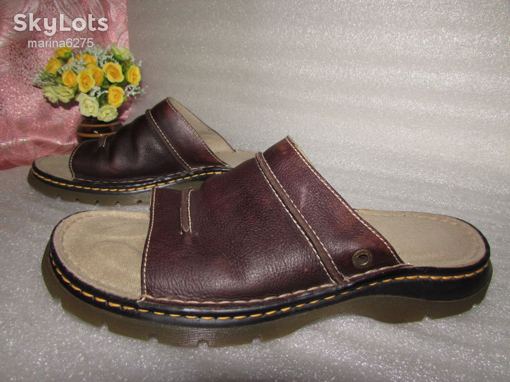 МУЖСКИЕ ШЛЁПАНЦЫ 100% НАТУРАЛЬНАЯ КОЖА~DR.MARTENS~р 44 - фото фото фото 1