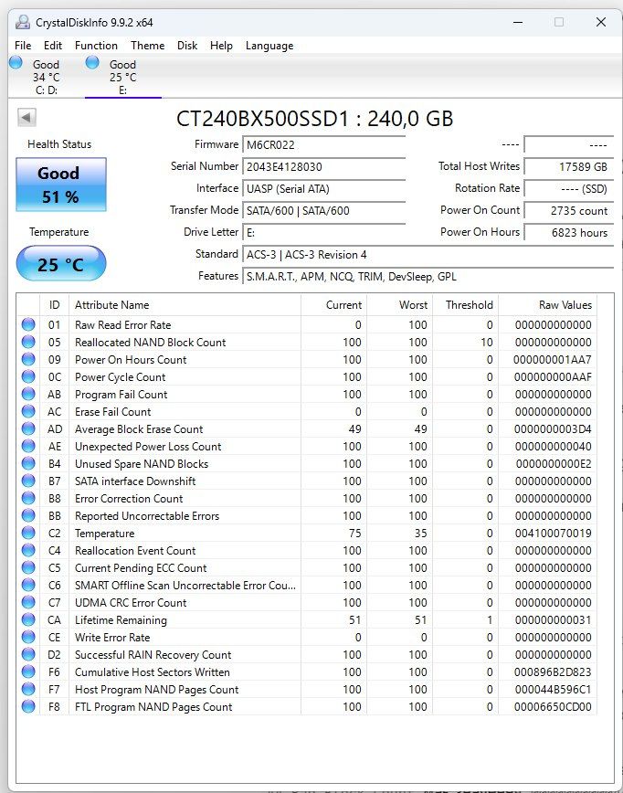 Робочий SSD 240Gb Crucial BX500 - фото фото фото 1