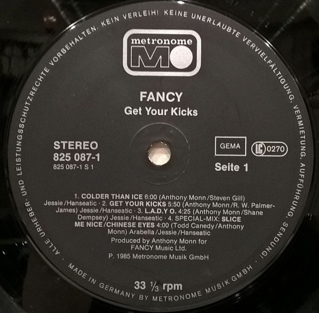 Fancy - Get Your Kicks - 1985.  (LP). 12. Vinyl. Пластинка. Germany. - фото фото фото 2