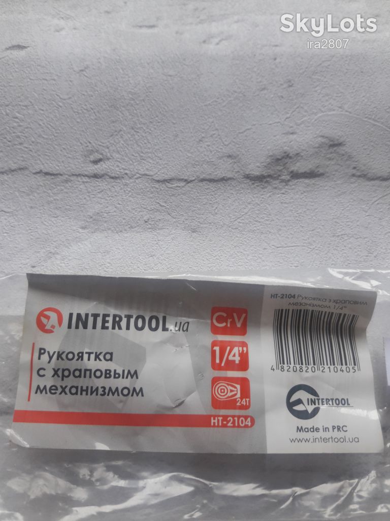 Рукоятка із храповим механізмом на 24 зуба 1/4''. CrV INTERTOOL  HT-2104 - фото фото фото 3