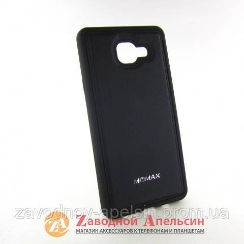 Samsung A710 2016 чехол кожа Momax black - фото фото фото 0