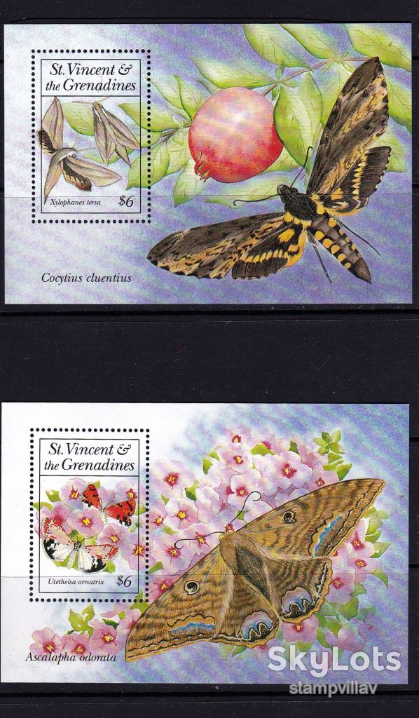 Сент Винсент и Гренадины,бабочки,2 блока - фото фото фото 0