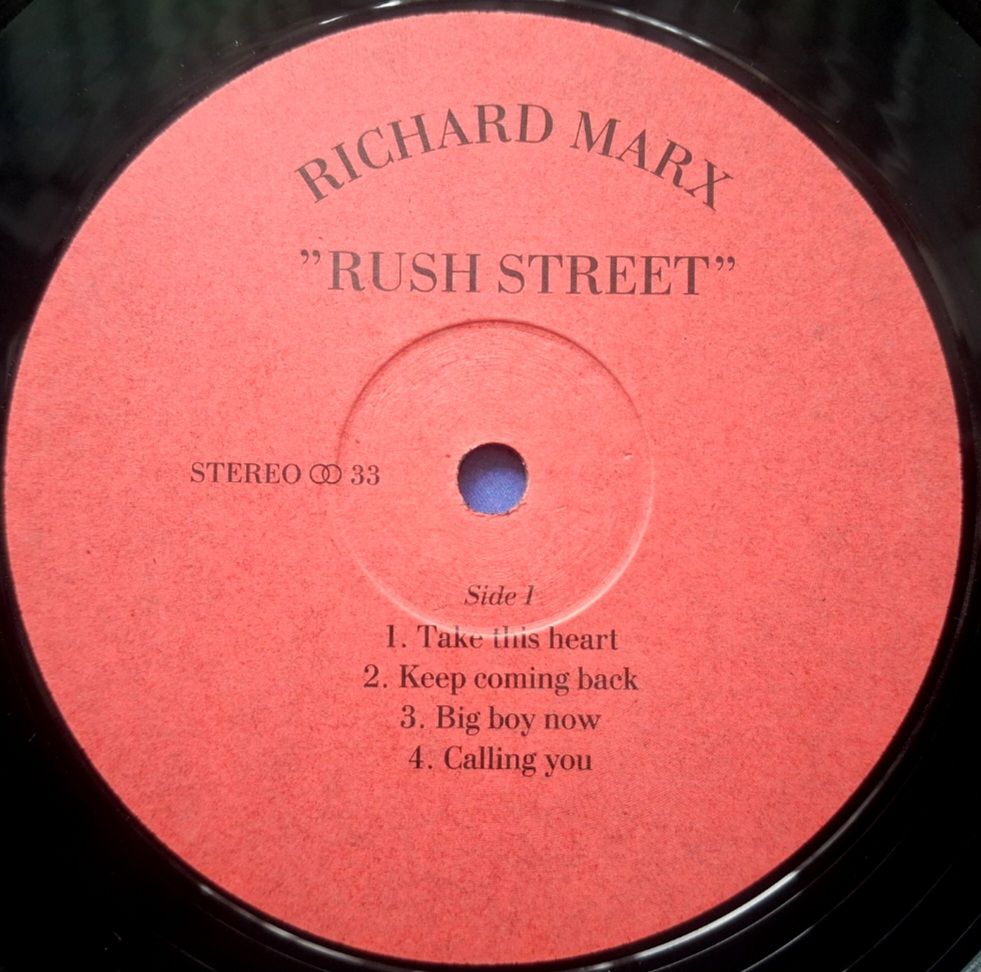Richard Marx - Rush Street - 1991.  (LP). 12. Vinyl. Пластинка. - фото фото фото 2