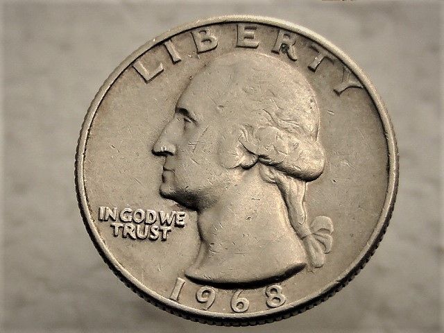 1/4 доллара 1968 рік Квотер   (Вашингтон) США  (174) - фото фото фото 0