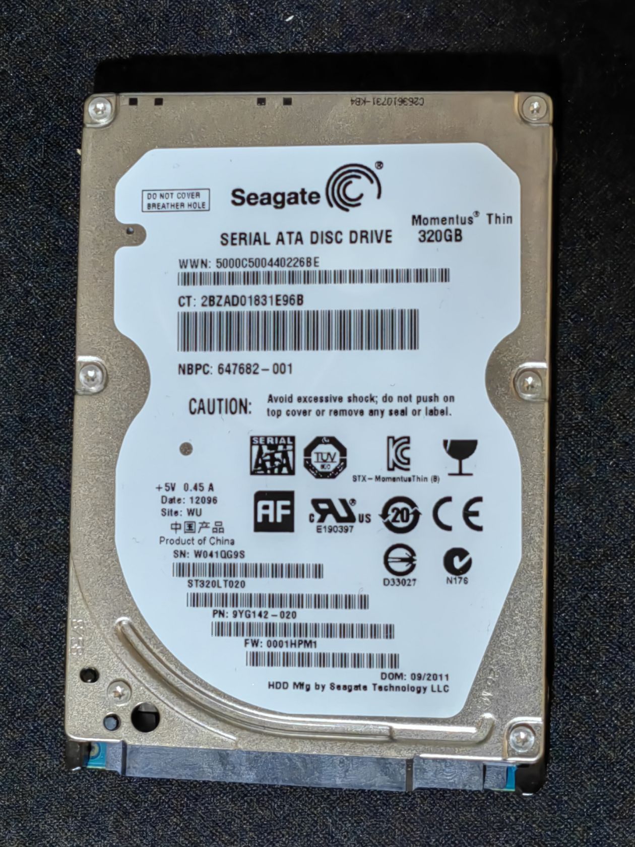 Жесткий диск Seagate 320 GB sata 2.5 в идеале - фото фото фото 0