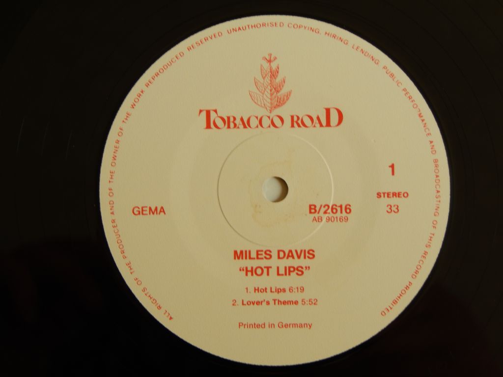 Miles Davis ‎– Hot Lips    (Tobacco Road ‎– B / 2616) EX+/NM- - фото фото фото 2