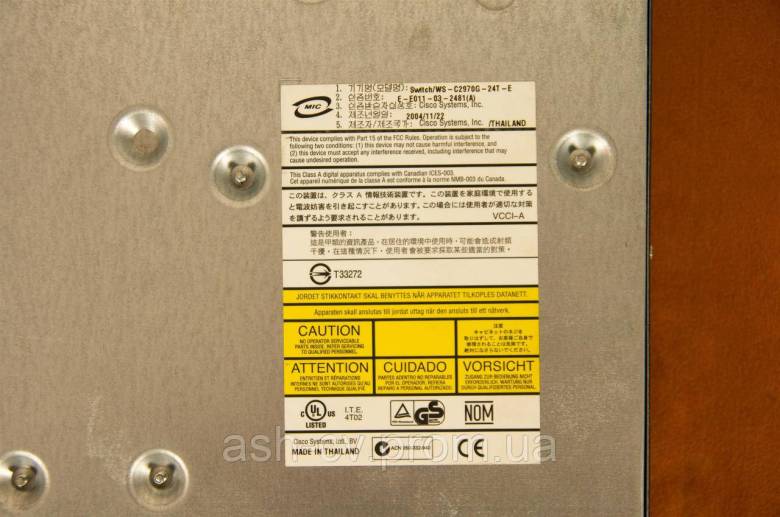 Комутатор Cisco Catalyst 2970 (WS-C2970G-24T-E) - фото фото фото 4
