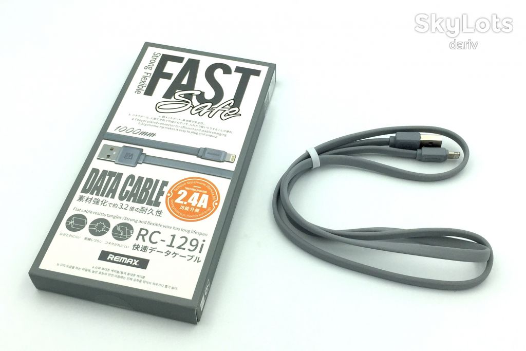 Дата кабель Remax RC-129i Fast Pro Data Cable Lightning Gray - фото фото фото 0