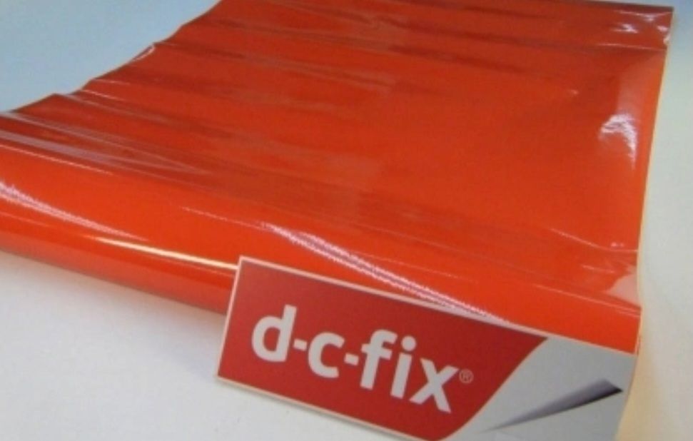 Самоклеющаяся декоративная плёнка D-C-Fix 45смх1м Мандариновая - фото фото фото 1