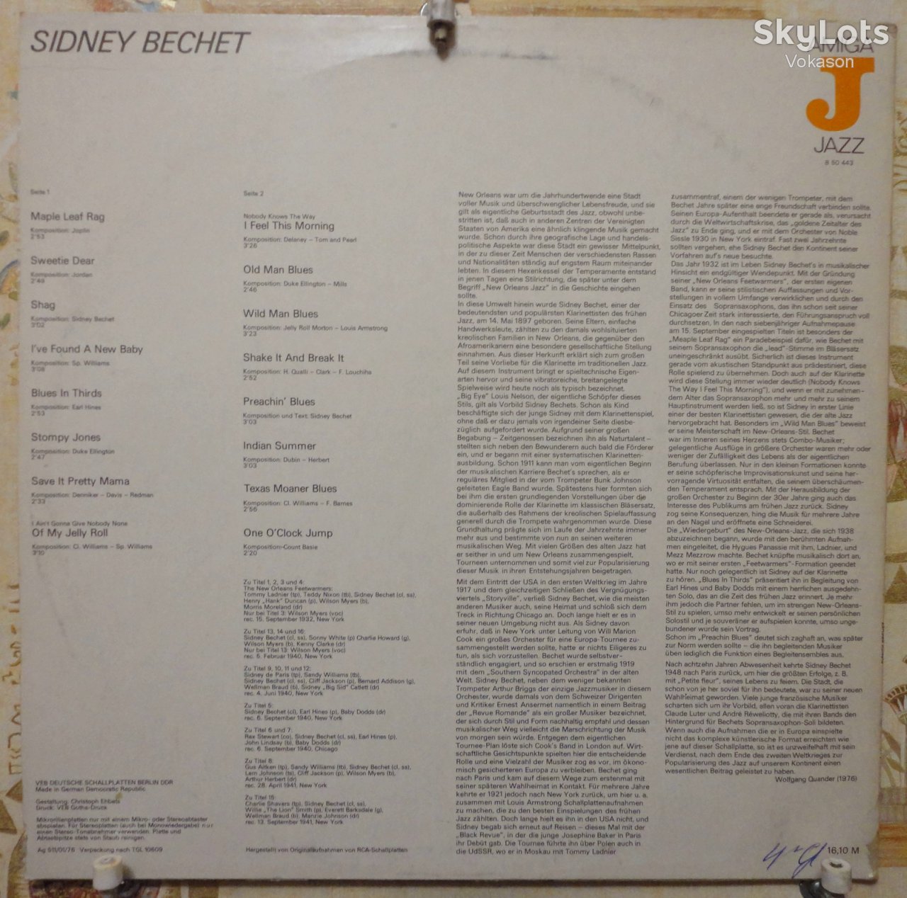 Sidney Bechet - Sidney Bechet  (1932 - 1941) EX/VG++ - фото фото фото 1