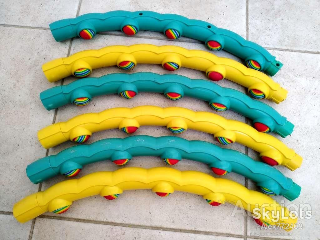 Обруч массажный хула хуп Hula Hoop Technogym 358 диаметр 90 см Green-Yellow - фото фото фото 2