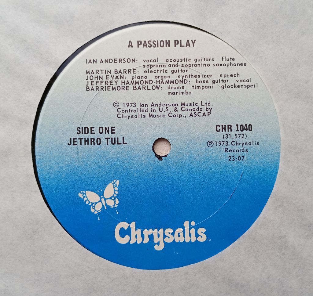 JETHRO TULL  A Passion Play LP  EX-/EX - фото фото фото 3
