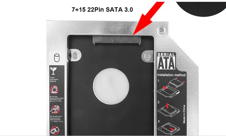 Шахта для HDD/SSD АТА 12.7MM - фото фото фото 2
