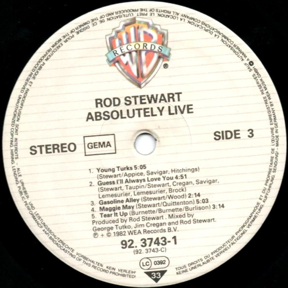Rod Stewart - Absolutely Live - 1982.   (2LP). 12. Vinyl. Пластинки. Germany - фото фото фото 5