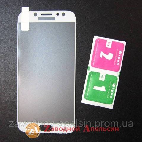 Защитное стекло Samsung J7 2017 J730 GLASS full white - фото фото фото 0