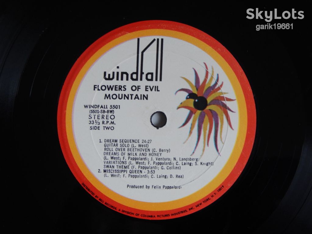 Mountain ‎– Flowers Of Evil   (Windfall Records ‎– 5501, US) EX/EX+ - фото фото фото 3