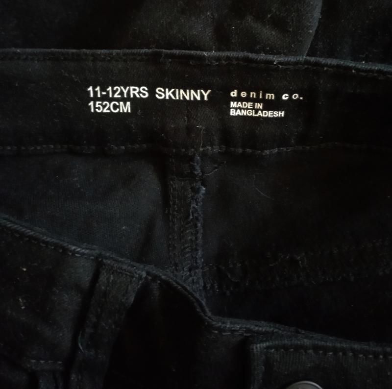 Чорні штани джинси skinny denim co на хлопчика 11-12 років - фото фото фото 3