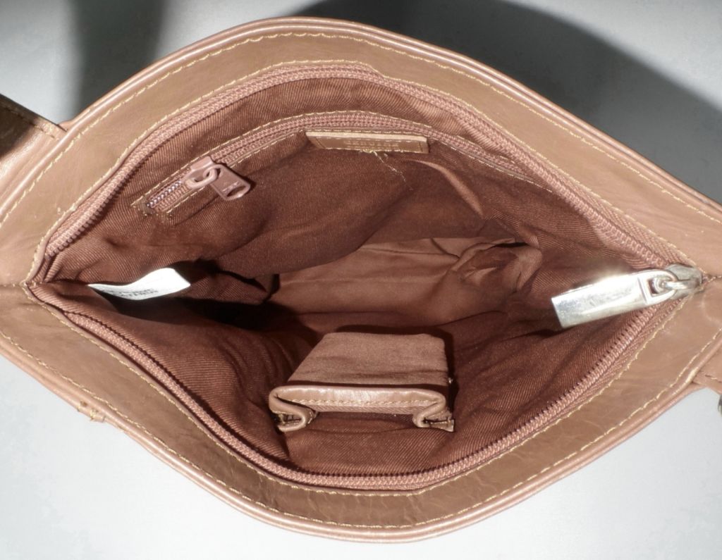 Сумка шкіряна світло коричнева кросбоді - фото фото фото 8