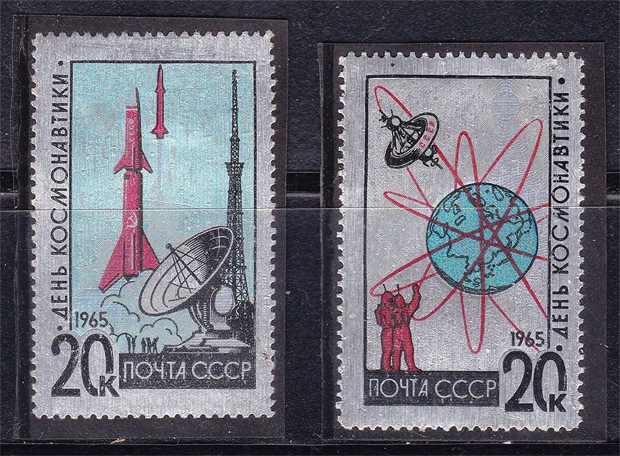 ZM  СССР 1965 г MNH -  фольга - космос - фото фото фото 0