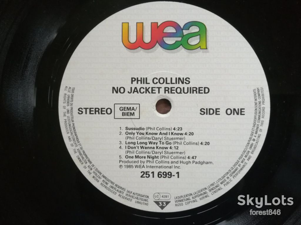 Phil Collins-No jacket required  (глянс. конв.)-Ex., Німеччина  (&amp;93) - фото фото фото 2