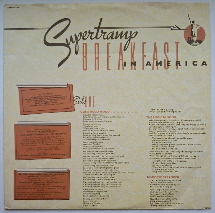 Supertramp - Breakfast In America - 1979.   (LP). 12. Vinyl. Пластинка. USA. - фото фото фото 2