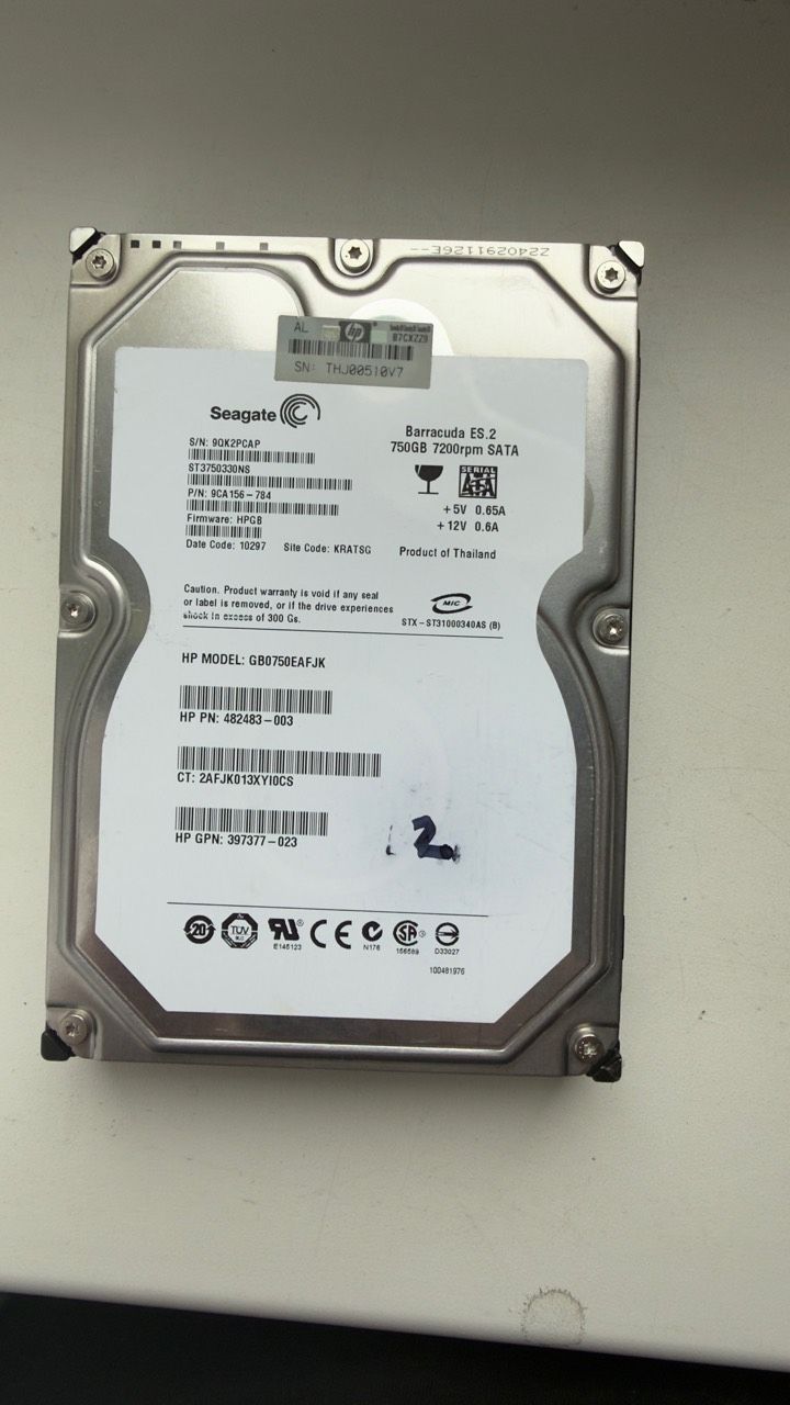 HDD Seagate Barracuda ES.2 750 ГБ SATA ST3750330NS №2, стан невідомий - фото фото фото 0