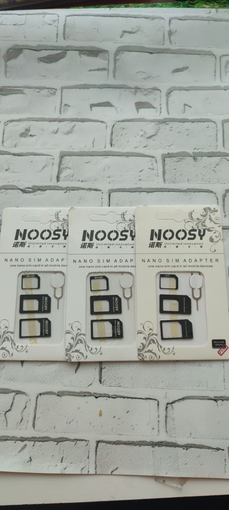 Перехідник адаптер для сім SIM-карт NOOSY Nano SIM Adapter, три комплекта - фото фото фото 0