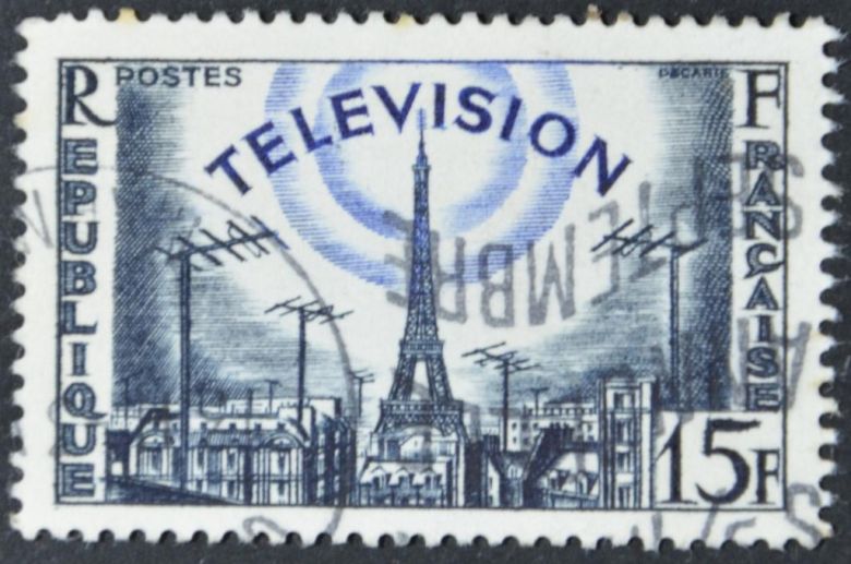 Франция Архитектура Эйфелева башня Телевидение 1955 - фото фото фото 0
