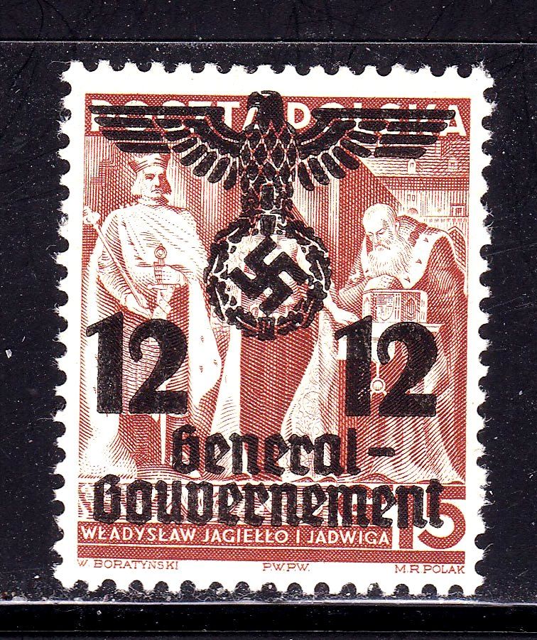 Германия  Генералгубернаторство 1940 г MH - надпечатка  - ОКУПАЦИЯ ПОЛЬШИ - фото фото фото 0