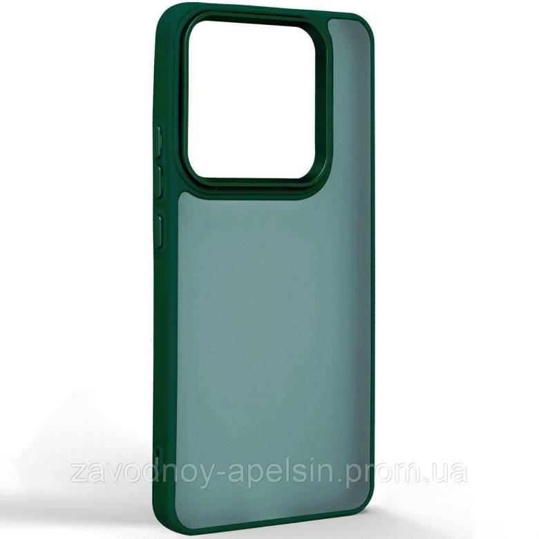 Xiaomi Redmi Note 14 5G Чехол матовый TPU+PC (зеленый) - фото фото фото 0