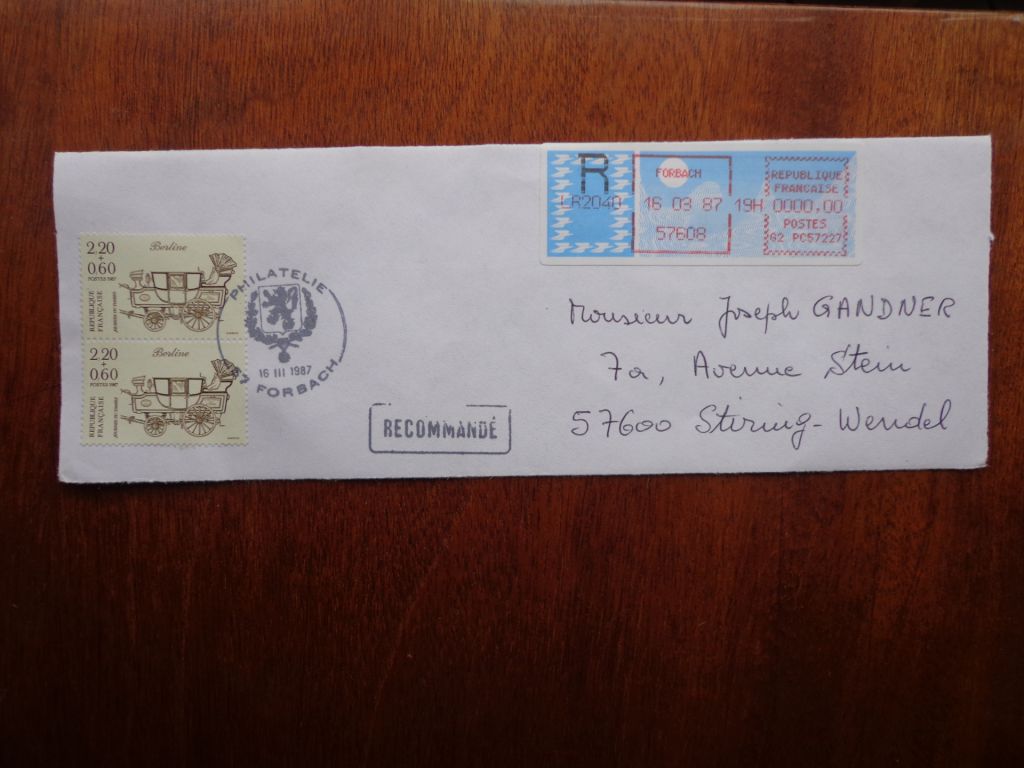 Франция, 1987, день марки, гаш. полная серия на конверте - фото фото фото 0