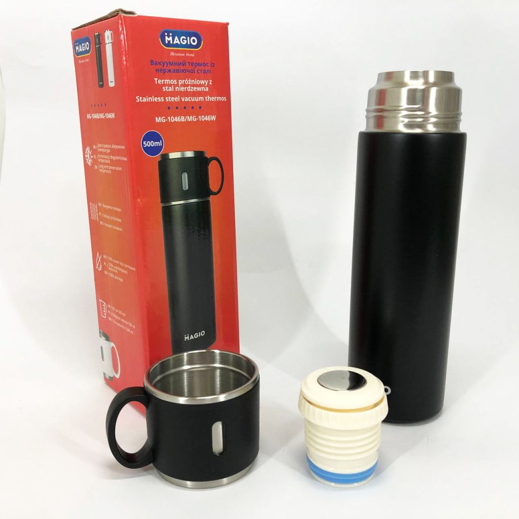 Термос MAGIO MG-1046B 0.5 л, Термос для спортсменів, Термокружка з вакуумною ізоляцією - фото фото фото 4