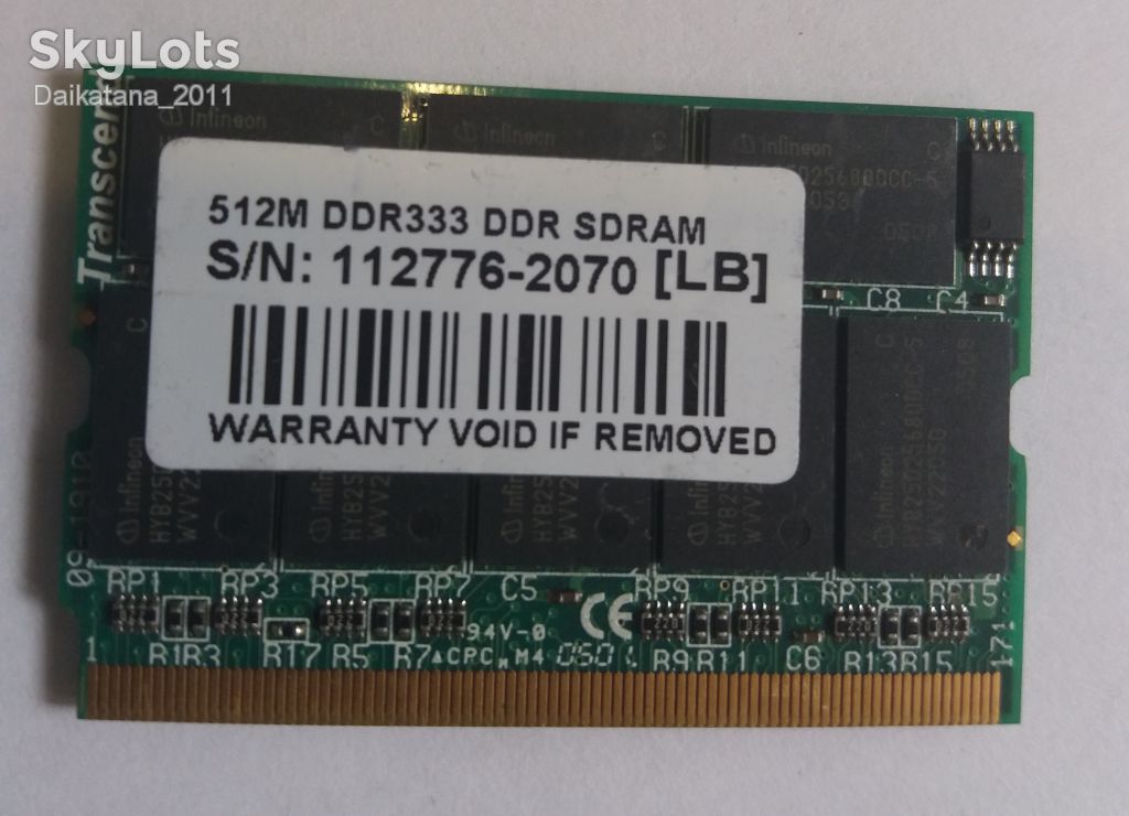 Модуль памяти 512 MB DDR333/PC2700 DDR SDRAM 172-pin MiniDIMM µDIMM - фото фото фото 0