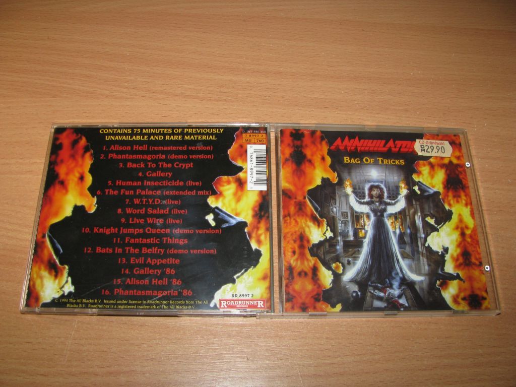 ANNIHILATOR - Bag Of Tricks  (1994 Roadrunner 1st press) - фото фото фото 0