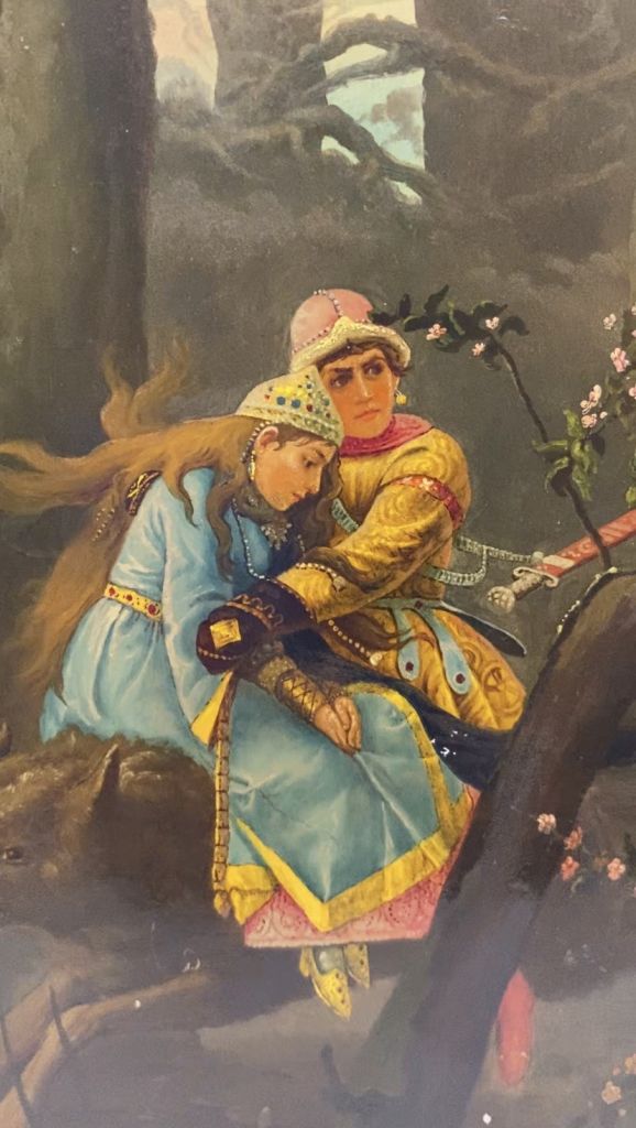 5.778 Большая расписная шкатулка Иван Царевич на сером волке, Федоскино, СССР. Папье маше - фото фото фото 3