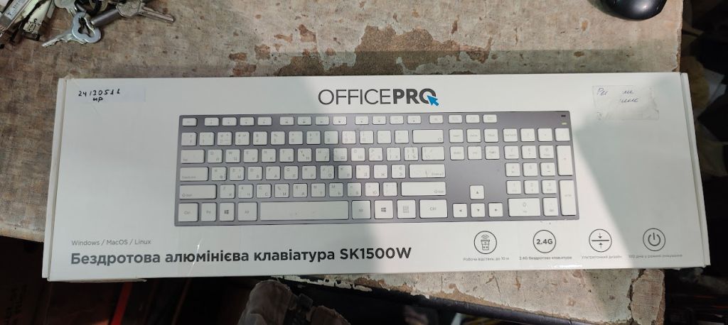 Беспроводная клавиатура OfficePro SK1500W № 24130511 - фото фото фото 1