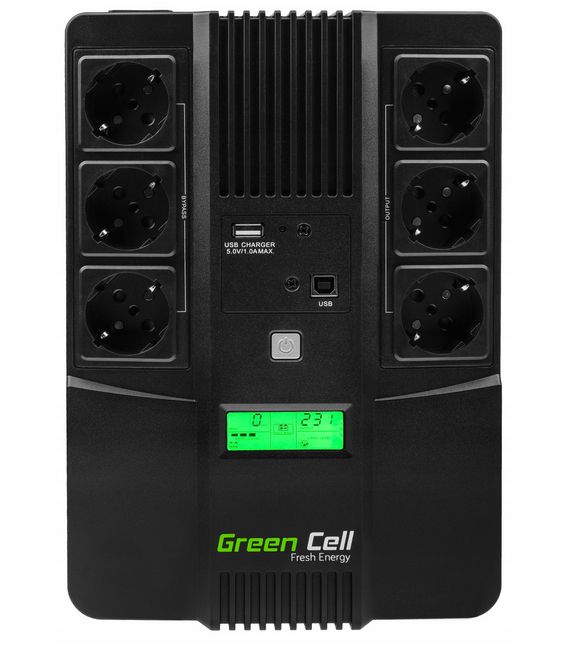 UPS ББЖ ИБП Green Cell 800 VA 480 W Schuko - фото фото фото 0