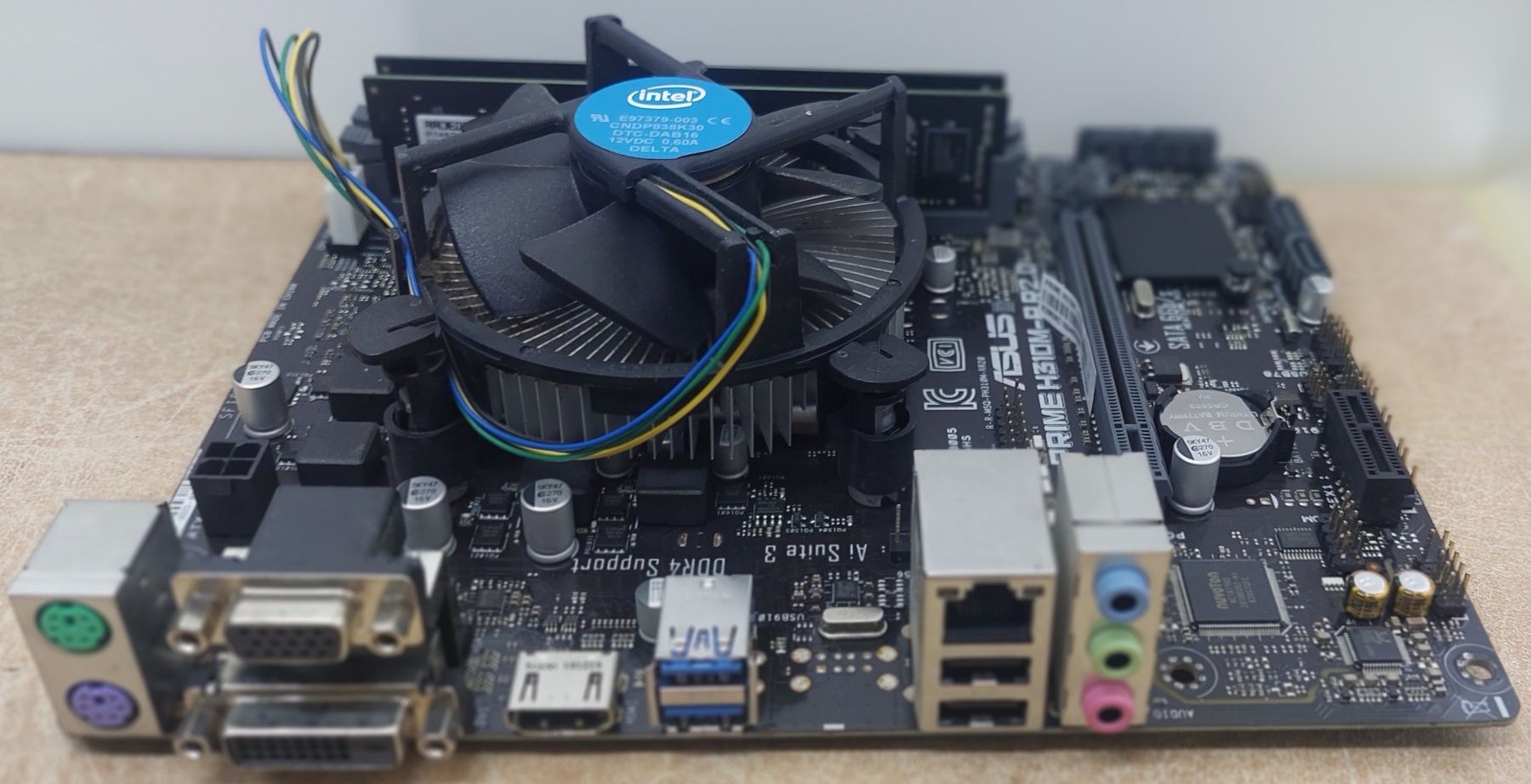 Комплект Socket 1151 Asus Prime H310M-R R2.0+I3-9100F+16GB+кулер мідь - фото фото фото 0