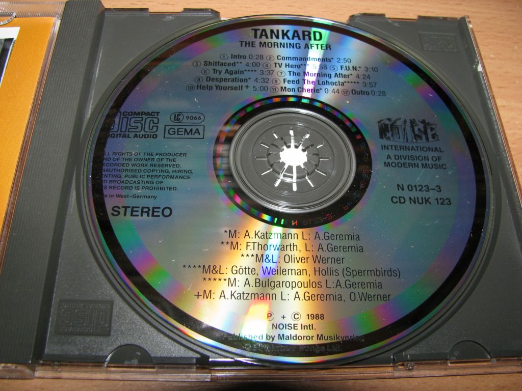 TANKARD - The Morning After   (1988 Noise NO BARCODE,W.Germany) - фото фото фото 2