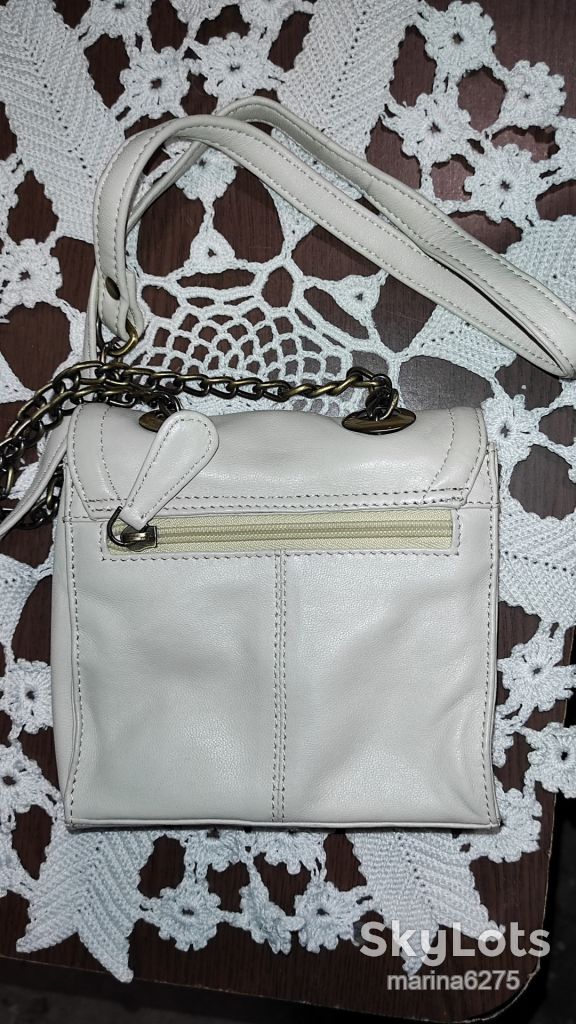 Шкіряна нюдова сумка crossbody - фото фото фото 5