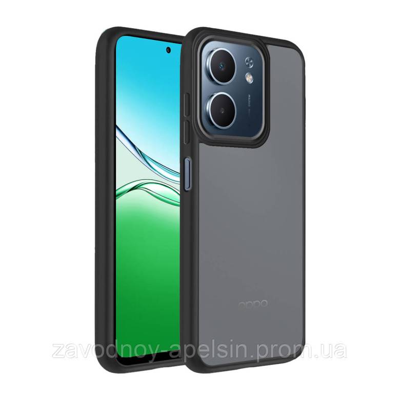 Oppo A5X 2025 Чехол матовый TPU+PC (черный) - фото фото фото 1