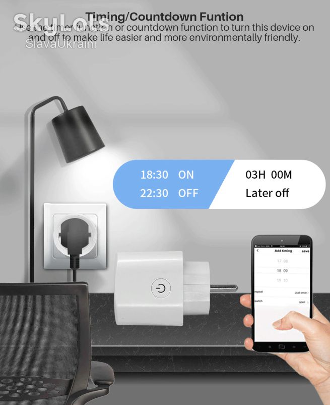 Розумна розетка Smart plug WiFi 20А. - фото фото фото 2