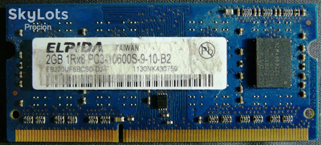 Оперативна пам'ять для ноутбука, RAM, Elpida 2 Gb DDR3 SODIM - фото фото фото 0
