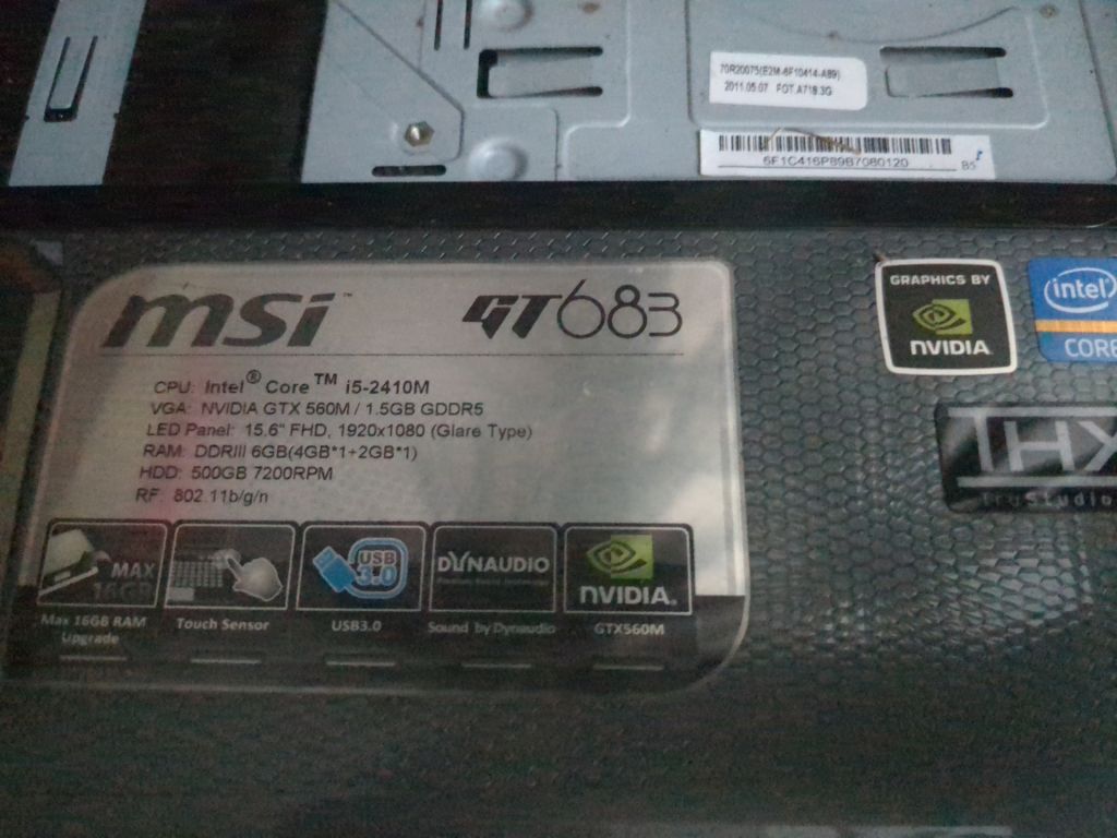 Запчастини MSI GT 683 - фото фото фото 0