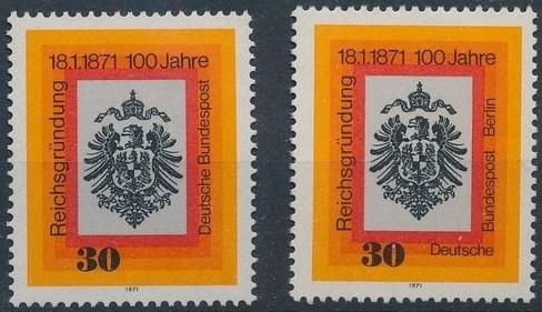 ФРГ 100 лет германскому гербу Геральдика 1971 - фото фото фото 0